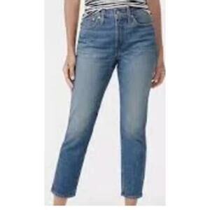 J Crew Classic Straight Jeans High Rise Ankle Denim 31P Petite  NWT